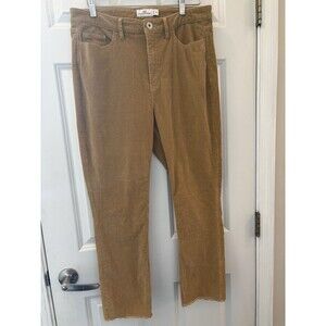 Vineyard Vines Brown Corduroy Womens Fringe Cropped High Rise Pants Size 27